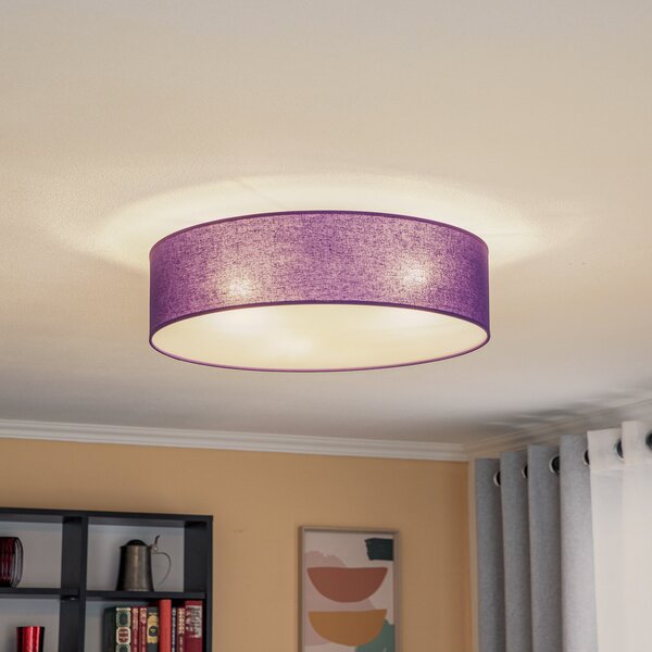 Euluna pătură cu role, nuanță violet, Ø 50 cm, reglabil, Violet, Camera de zi / sufragerie, Țesătură / Textil, Modern