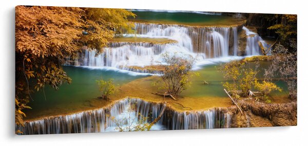 Tablou - Cascada Huay Mae Khamin, Thailanda (120x50 cm)