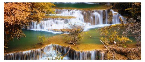 Tablou - Cascada Huay Mae Khamin, Thailanda (120x50 cm)