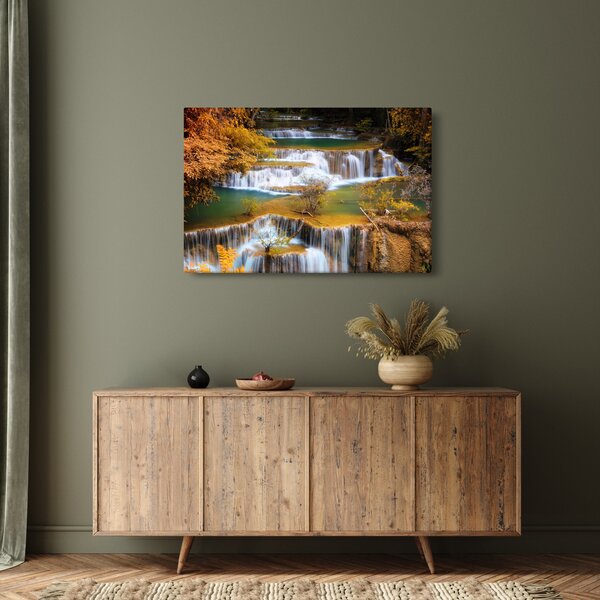 Tablou - Cascada Huay Mae Khamin, Thailanda (90x60 cm)