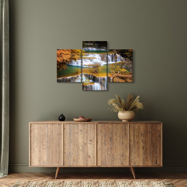 Tablou - Cascada Huay Mae Khamin, Thailanda (90x60 cm)