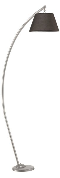 ONLI Lampadar Sinea, argintiu/negru, înălțime 110 cm, fier, textil, Gri, Camera de zi / sufragerie, Metal, Modern, Umbrelă în picioare