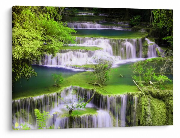 Tablou - Cascada Huay Mae Khamin, Kanchanaburi, Thailanda (70x50 cm)