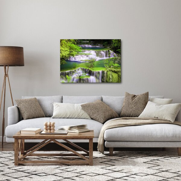 Tablou - Cascada Huay Mae Khamin, Kanchanaburi, Thailanda (70x50 cm)