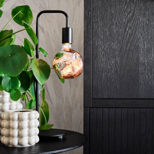 Calex U-Line lampă de masă, cablu 1,5 m, negru, Negru, Camera de zi / sufragerie, Plastic, Modern