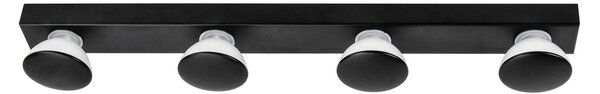 LIGHTME lampă oglindă Aqua Hollywood 4 becuri negr, Negru, Baie, Metal, Modern