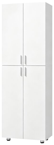 HOMCOM Dulap cu 4 Uși, 180 cm, Alb | Aosom Romania