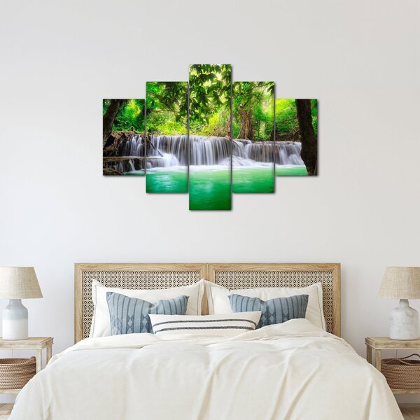 Tablou - cascada din Kanchanaburi, Thailanda (150x105 cm)