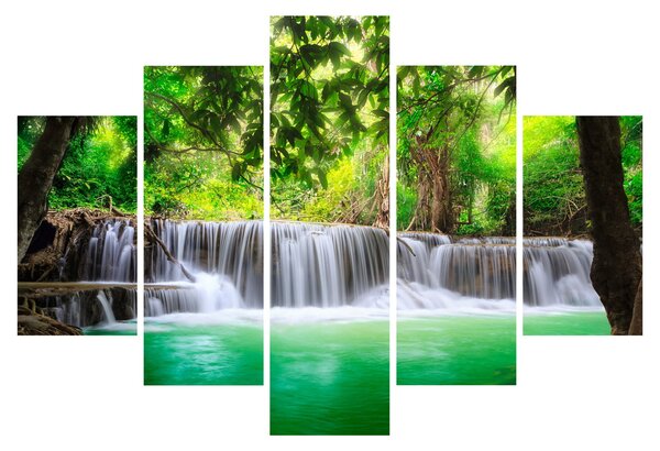 Tablou - cascada din Kanchanaburi, Thailanda (150x105 cm)