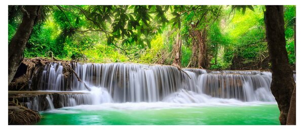 Tablou - cascada din Kanchanaburi, Thailanda (120x50 cm)