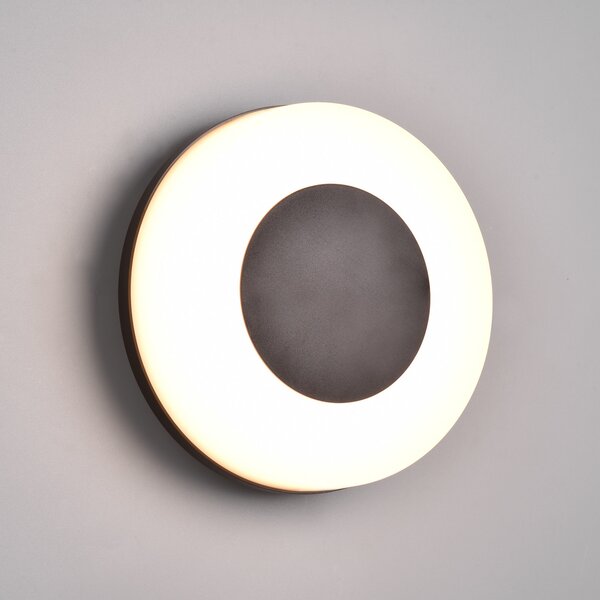 Reality Leuchten LED lampă de perete pentru exterior Morena, negru, IP54, CCT, plastic, Negru, Plastic