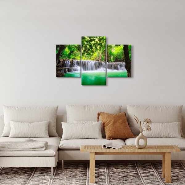 Tablou - cascada din Kanchanaburi, Thailanda (90x60 cm)