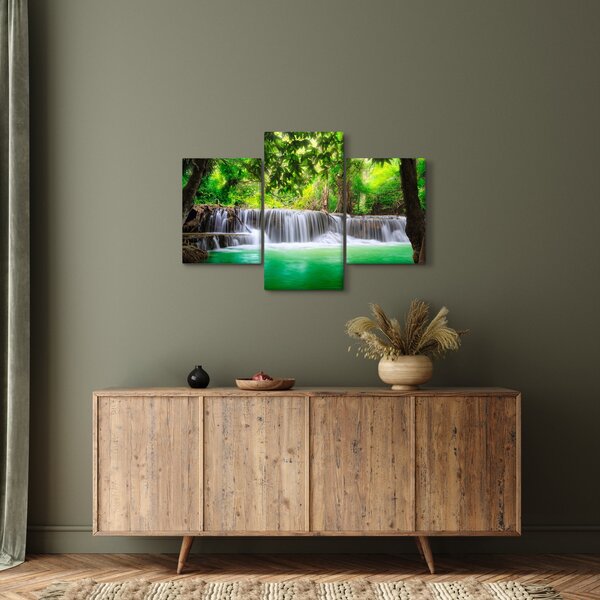 Tablou - cascada din Kanchanaburi, Thailanda (90x60 cm)