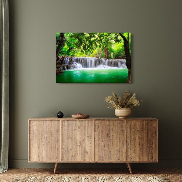 Tablou - cascada din Kanchanaburi, Thailanda (90x60 cm)