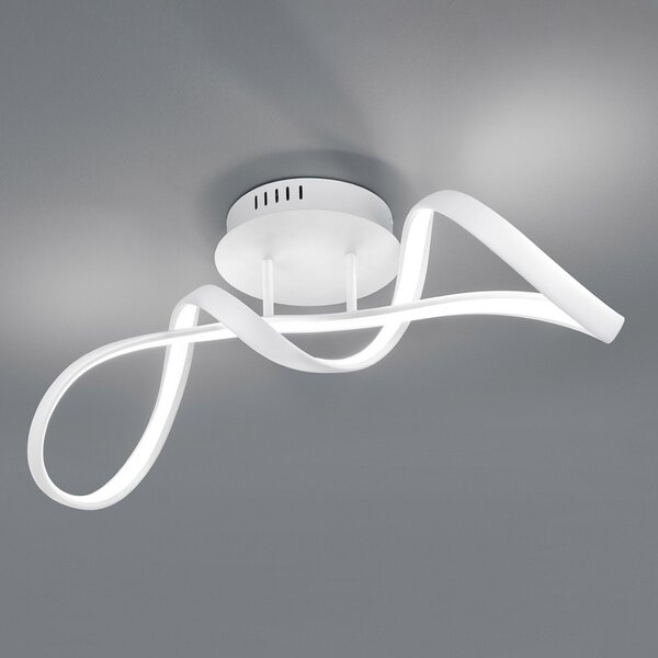 Reality Leuchten Plafonieră LED Perugia cu Switch-dimmer, alb, reglabil, Alb, Hol, Metal, Modern