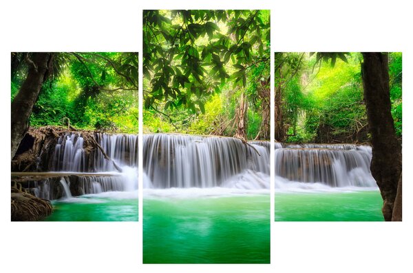 Tablou - cascada din Kanchanaburi, Thailanda (90x60 cm)