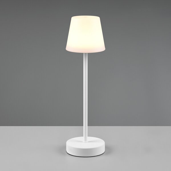 Reality Leuchten Lampă de masă LED Martinez, dimmer și CCT, alb, reglabil, Alb, Plastic