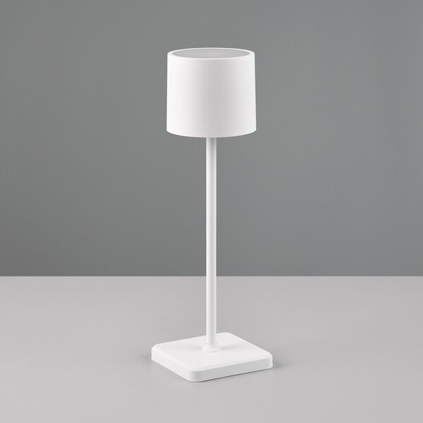 Reality Leuchten Lampă de masă LED Fernandez, dimmer și CCT, alb, reglabil, Alb, Plastic