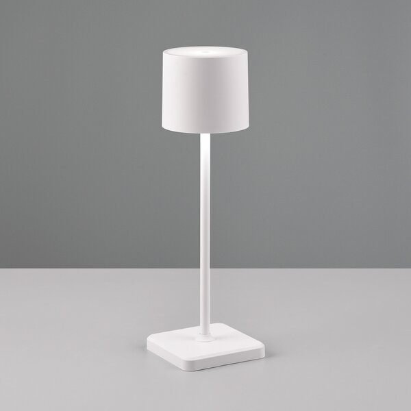 Reality Leuchten Lampă de masă LED Fernandez, dimmer și CCT, alb, reglabil, Alb, Plastic