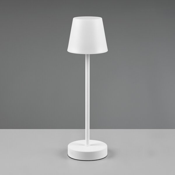 Reality Leuchten Lampă de masă LED Martinez, dimmer și CCT, alb, reglabil, Alb, Plastic