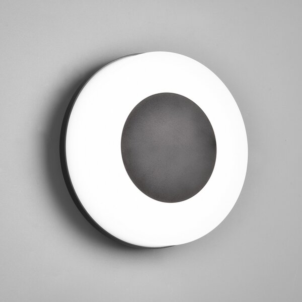 Reality Leuchten LED lampă de perete pentru exterior Morena, negru, IP54, CCT, plastic, Negru, Plastic
