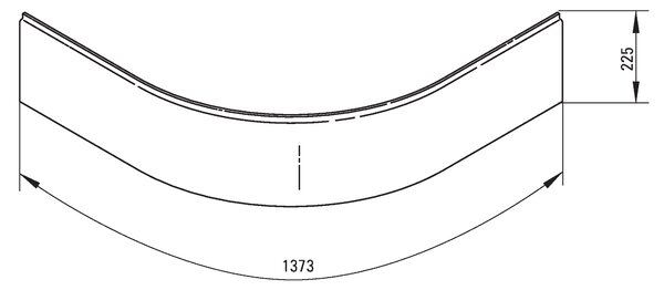 Deante Plus II, panou frontal pentru cadă acrilic sfert de cerc 80x80x26 cm, KTU_032O