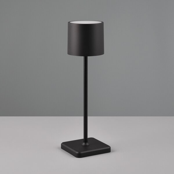 Reality Leuchten Lampă de masă LED Fernandez, dimmer și CCT, negru, reglabil, Negru, Plastic
