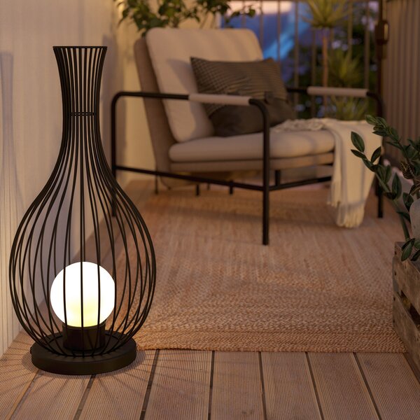 EGLO Fossombrone lampadar de exterior, negru, Negru, Metal, Modern