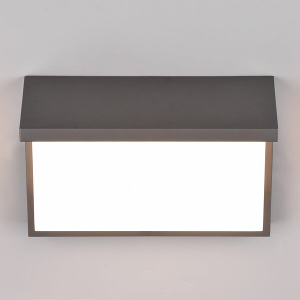 Trio Lighting Lampă de perete cu LED-uri pentru exterior Nestos, senzor mișcare, IP54, Negru, Metal, Modern