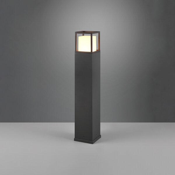 Trio Lighting Bornă luminoasă LED Witham, înălțime 80 cm, antracit, CCT, IP54, Negru, Metal, Modern