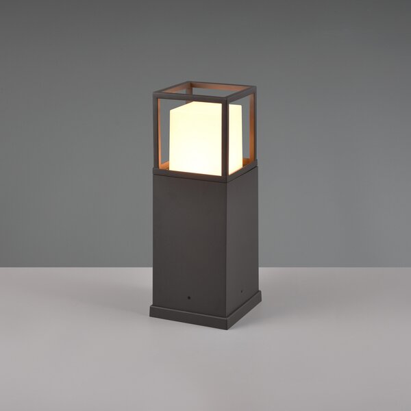 Trio Lighting Lampă cu soclu LED Witham, înălțime 40 cm, antracit, CCT, IP54, Negru, Metal, Modern