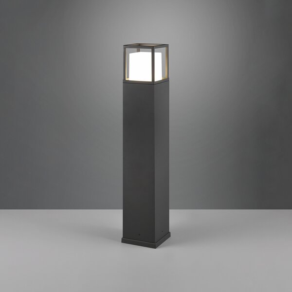 Trio Lighting Bornă luminoasă LED Witham, înălțime 80 cm, antracit, CCT, IP54, Negru, Metal, Modern