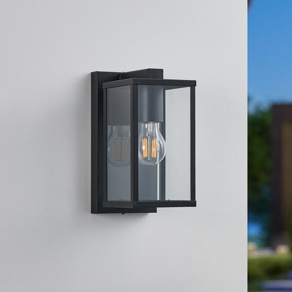 EGLO Budrone aplică de exterior, negru/clar, reglabil, Negru, Metal, Modern