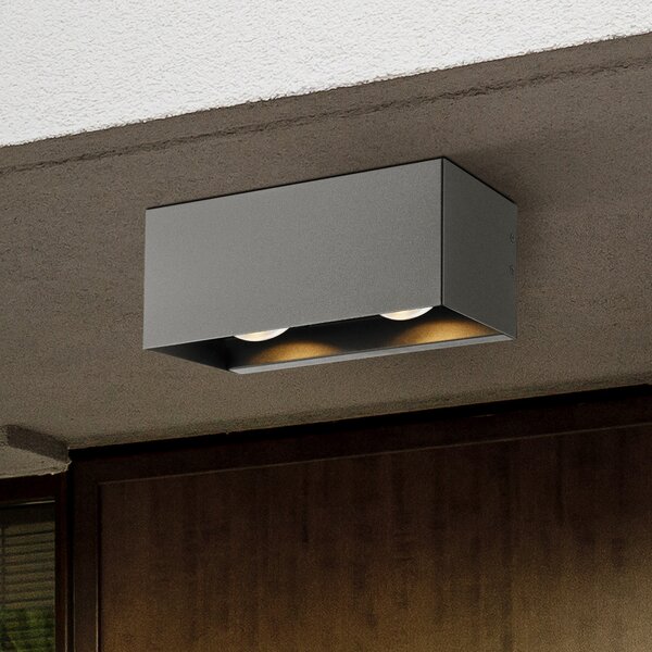 EGLO Lesmo aplică LED de exterior, up/downlight, Negru, Metal, Modern