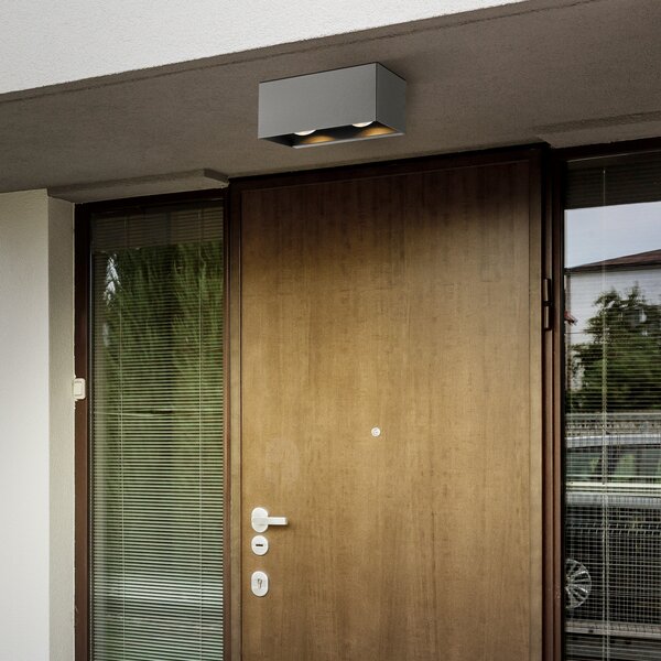 EGLO Lesmo aplică LED de exterior, up/downlight, Negru, Metal, Modern