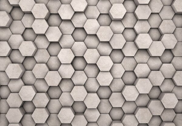 Fototapet - Hexagoane (147x102 cm)