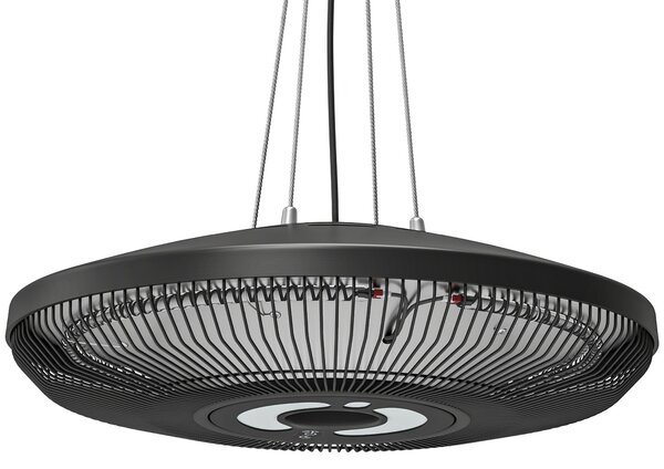 Outsunny încălzitor Electric Suspendat cu Infraroșu 1000/2000W, Negru | Aosom Romania