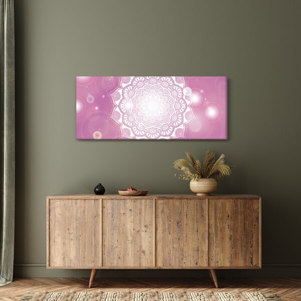 Tablou - Mandala pe fundal roz (120x50 cm)
