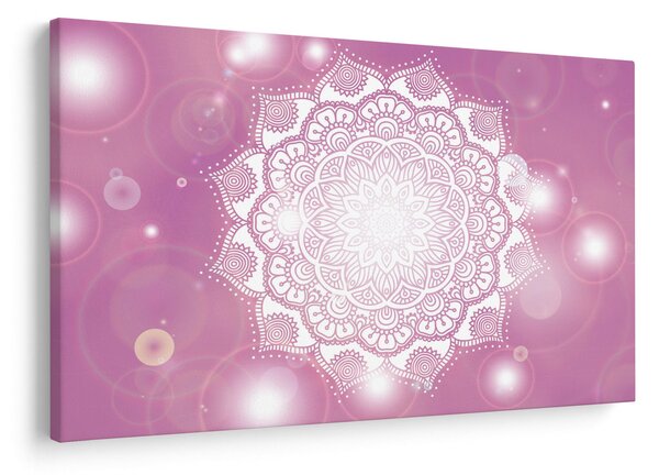 Tablou - Mandala pe fundal roz (90x60 cm)