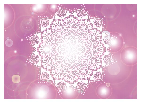 Tablou - Mandala pe fundal roz (70x50 cm)