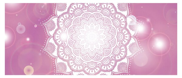 Tablou - Mandala pe fundal roz (120x50 cm)