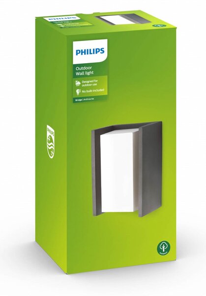 Philips myGarden Bridge Aplică de perete E27 antracit, reglabil, Negru, Metal, Modern