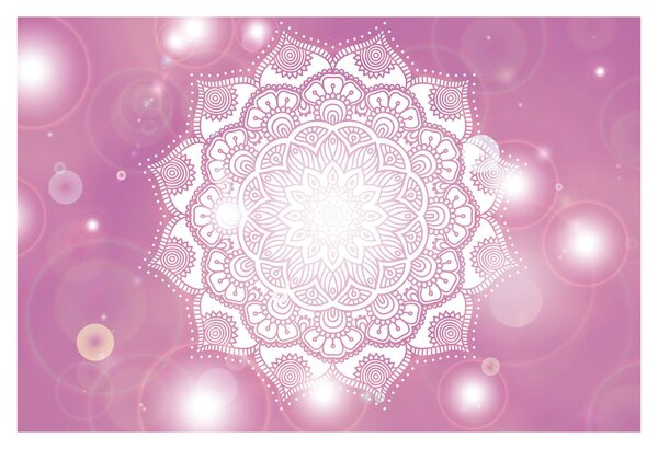 Tablou - Mandala pe fundal roz (90x60 cm)