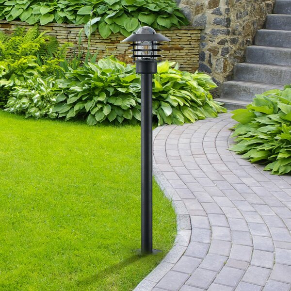 Lindby bornă luminoasă Belmiro, fier, 100 cm înălțime, E27, negru, reglabil, Negru, Metal, Modern