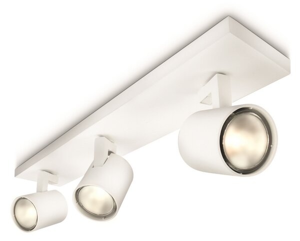 Philips myLiving Runner spot tavan GU10 3 bec alb, reglabil, Alb, Camera de zi / sufragerie, Metal
