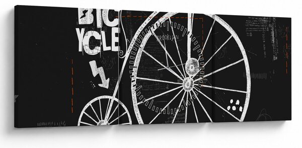 Tablou - Velociped (cu ceas) (90x30 cm)