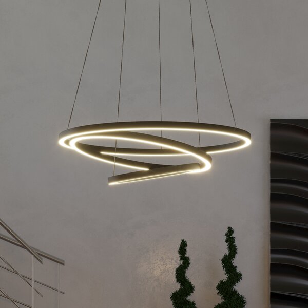 EGLO connect Lobinero-Z Lampă suspendată cu LED, negru, reglabil, Negru, Camera de zi / sufragerie, Metal, Modern