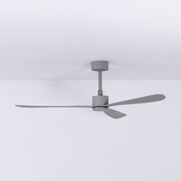 FARO BARCELONA Ventilator tavan Amelia, motor DC, 3 palete, gri, Gri, Camera de zi / sufragerie, Plastic, Modern