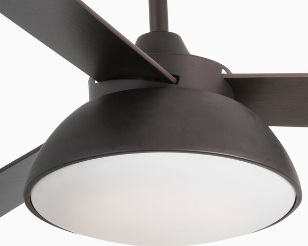 FARO BARCELONA Ventilator de tavan Rodas cu lampă LED, maro, reglabil, Lemn, Camera de zi / sufragerie, Lemn, Modern