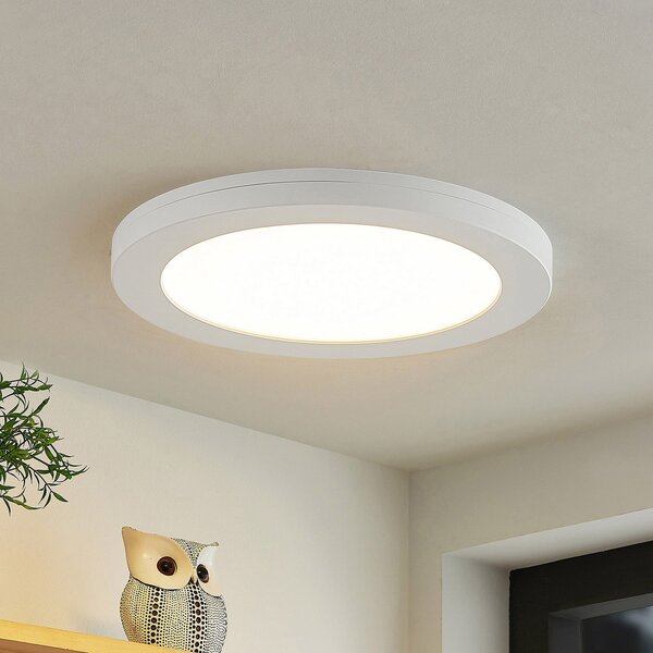 PRIOS Prios plafonieră LED Aureka, set de 2, senzor, Ø 23 cm, alb, Alb, Camera de zi / sufragerie, Aluminiu, Modern, Plafon rotund direct